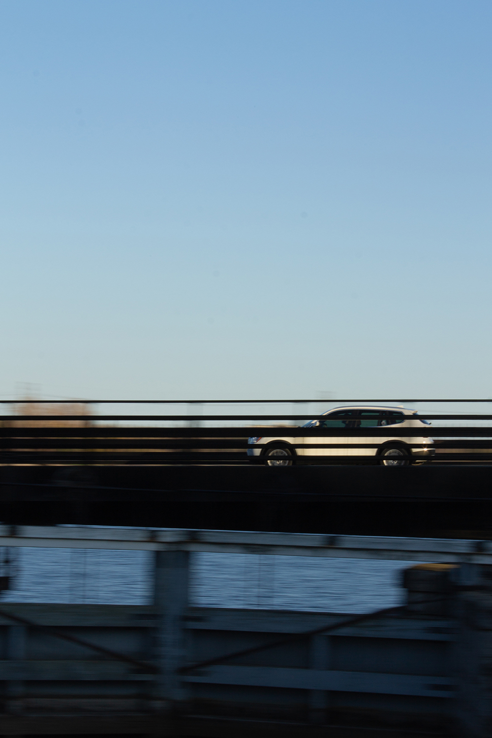 Car on bridge